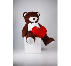 Большой плюшевый мишка с сердцем Yarokuz Ричард 2 метра Шоколадный
